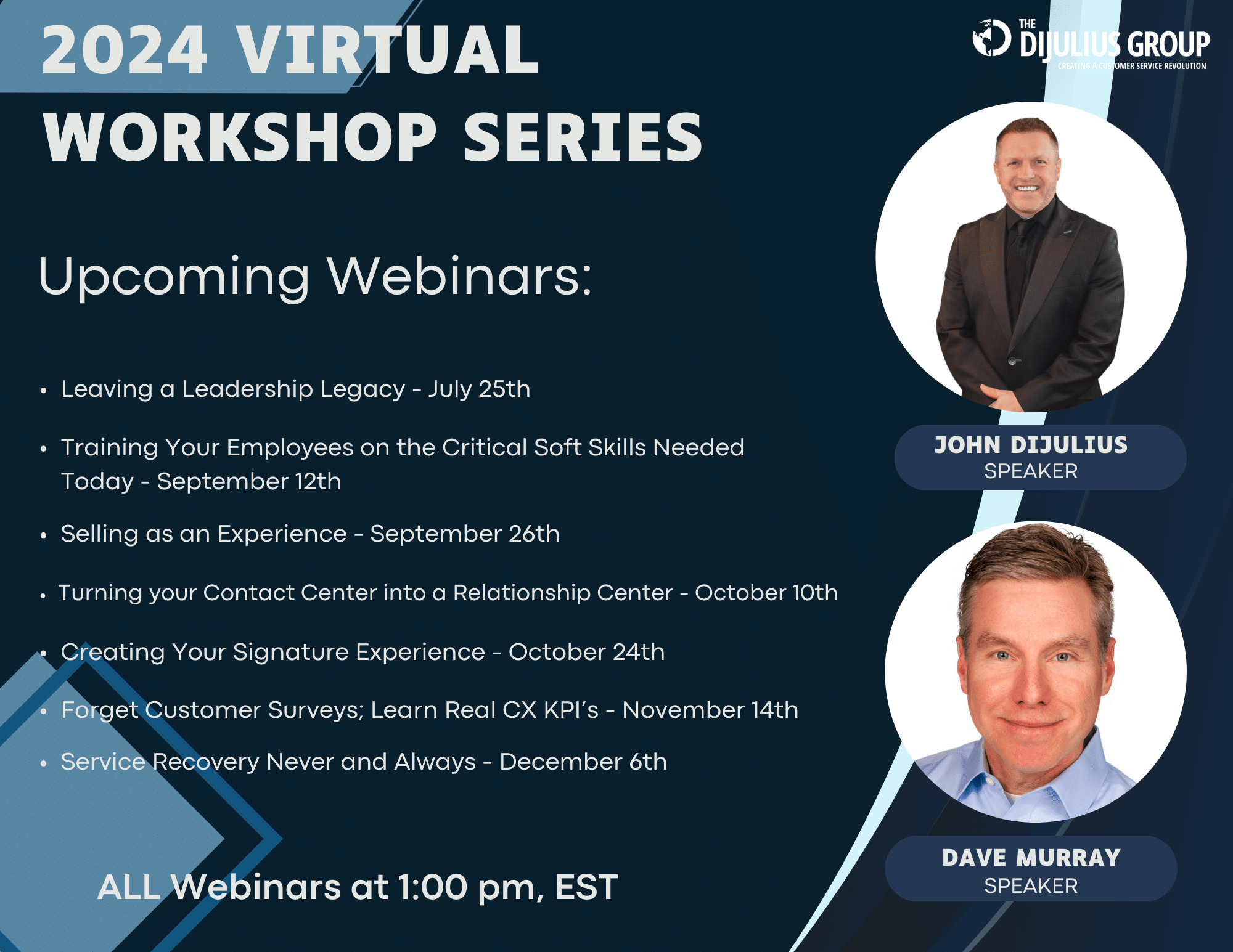 ALL EXR Webinars, The DiJulius Group