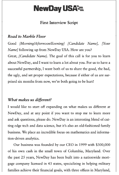 Newday Interview Script1, The DiJulius Group