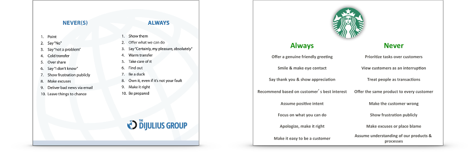 Never Always Tdg Sbux, The DiJulius Group